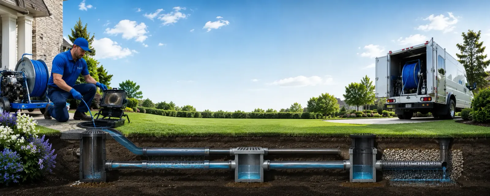 Outdoor drain cleaning information for White Haven, PA